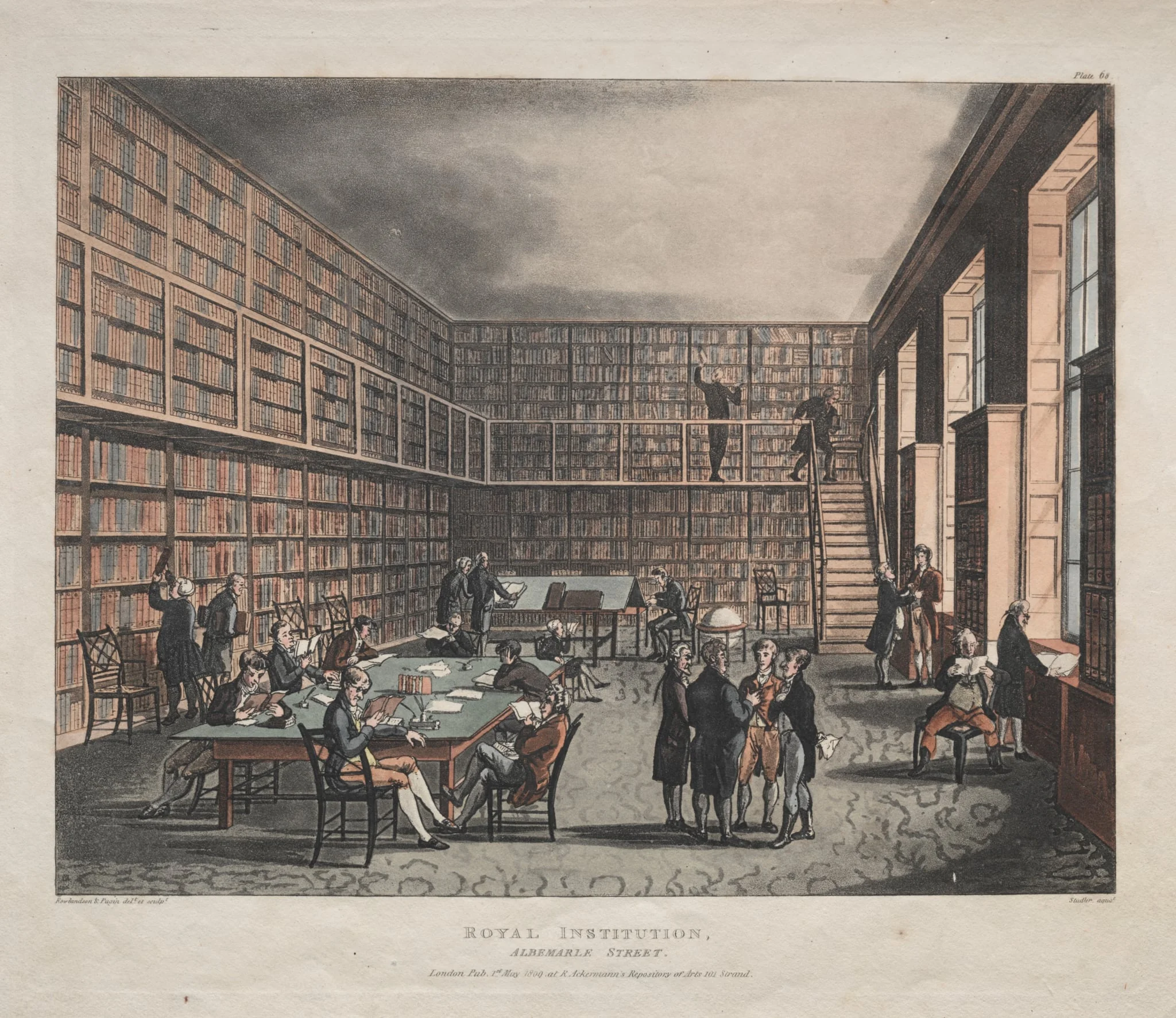 Royal Institution, Albemarle Street, by Thomas Rowlandson, 1809