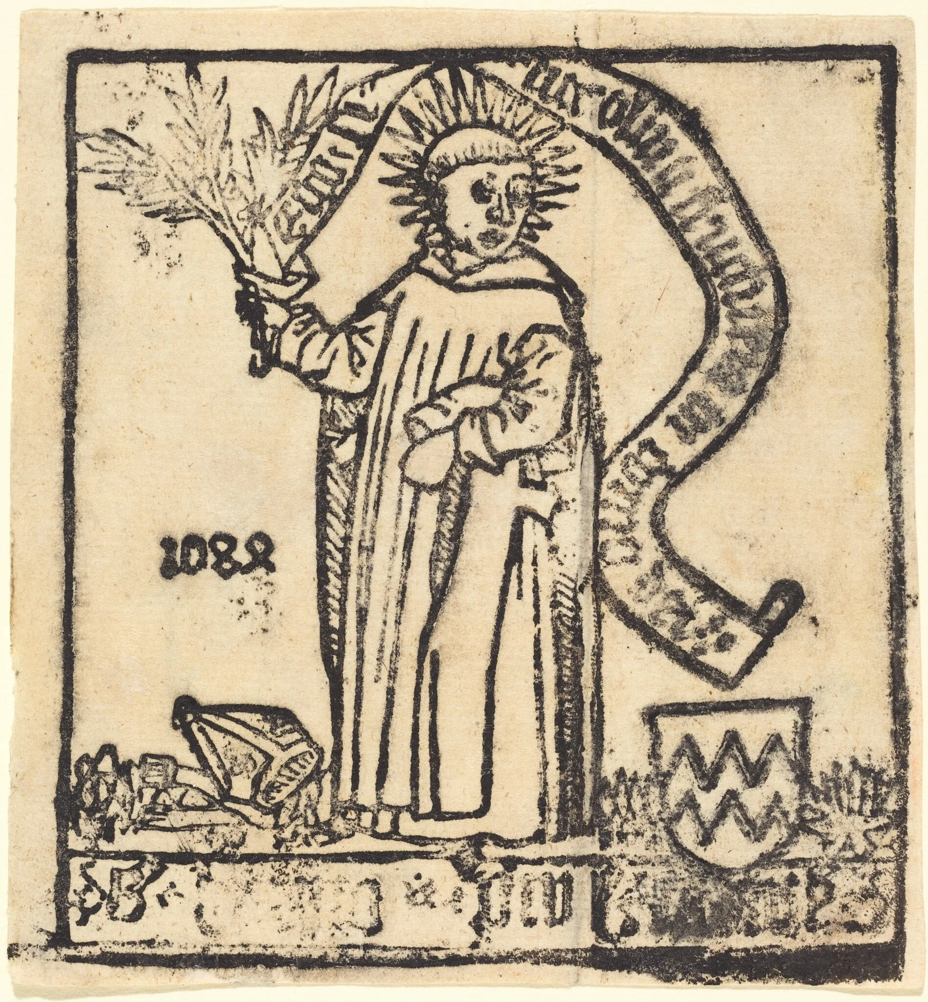 Saint Bruno, by German 15th Century, ink, 1470