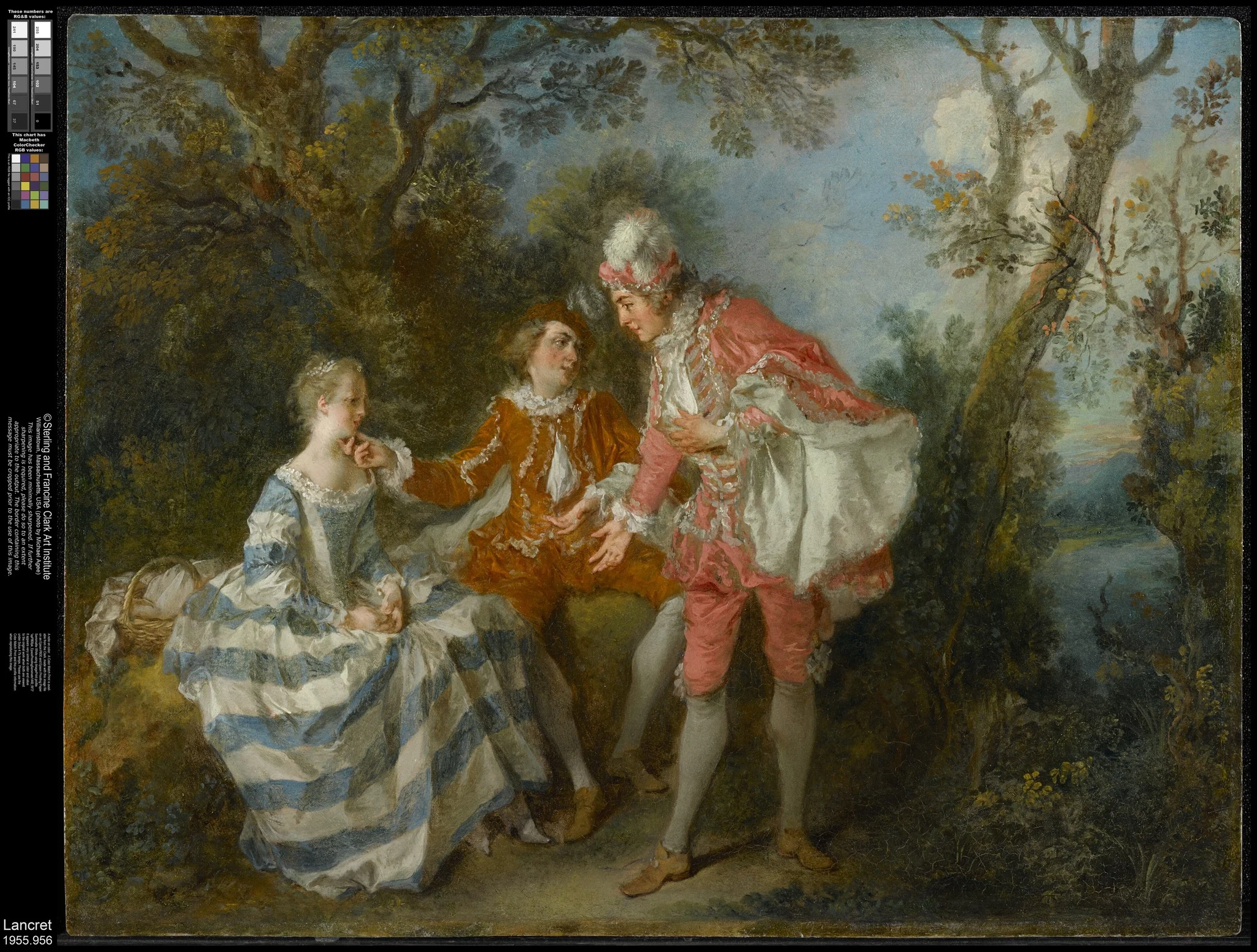 Two Friends, by Nicolas Lancret, oil, 1738