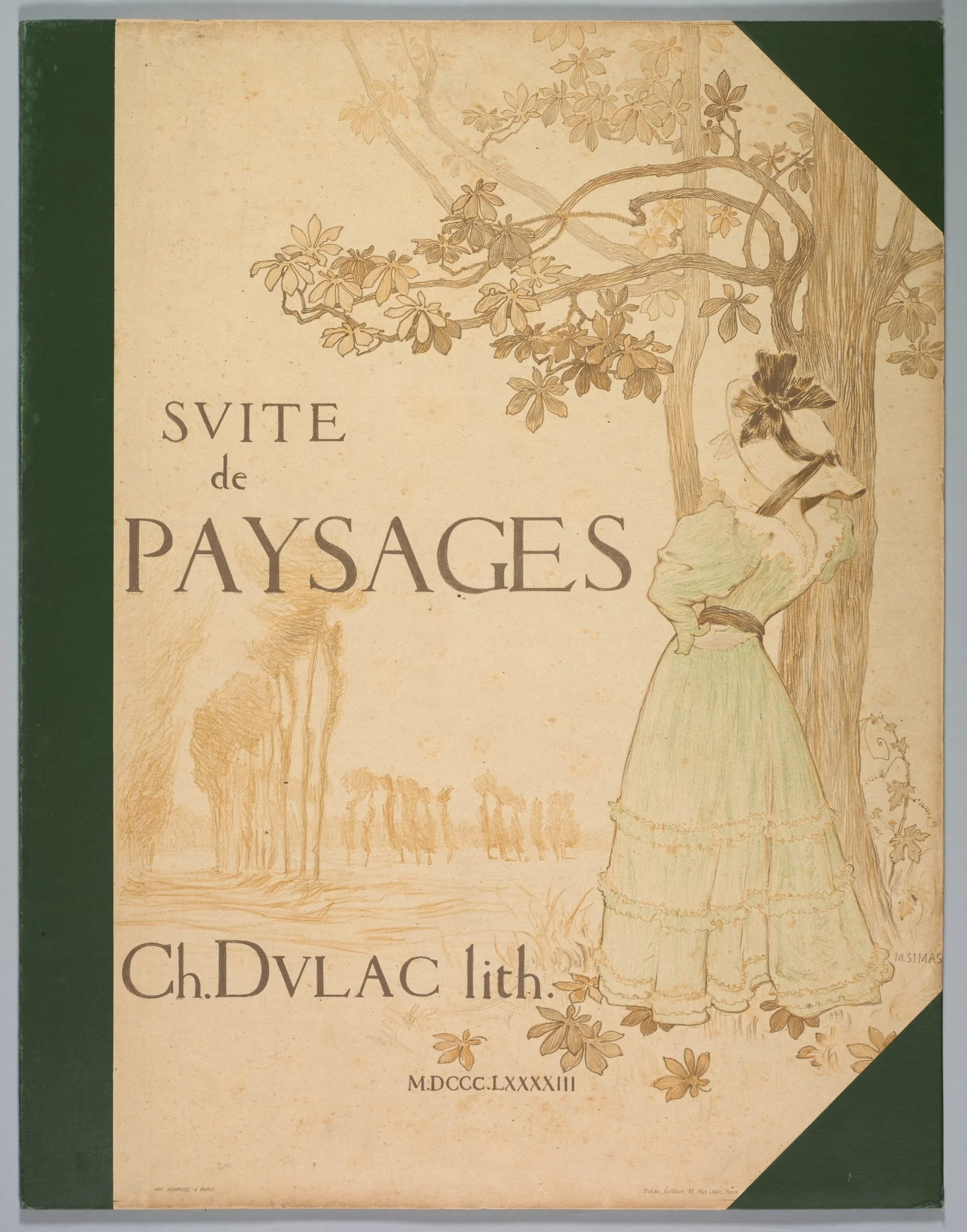 Suite de Paysages: Cover, by Charles-Marie Dulac, 1892