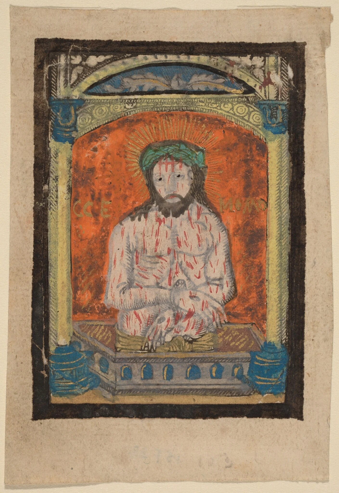 Christ as the Man of Sorrows, by Netherlandish 15th Century, ink, 1401
