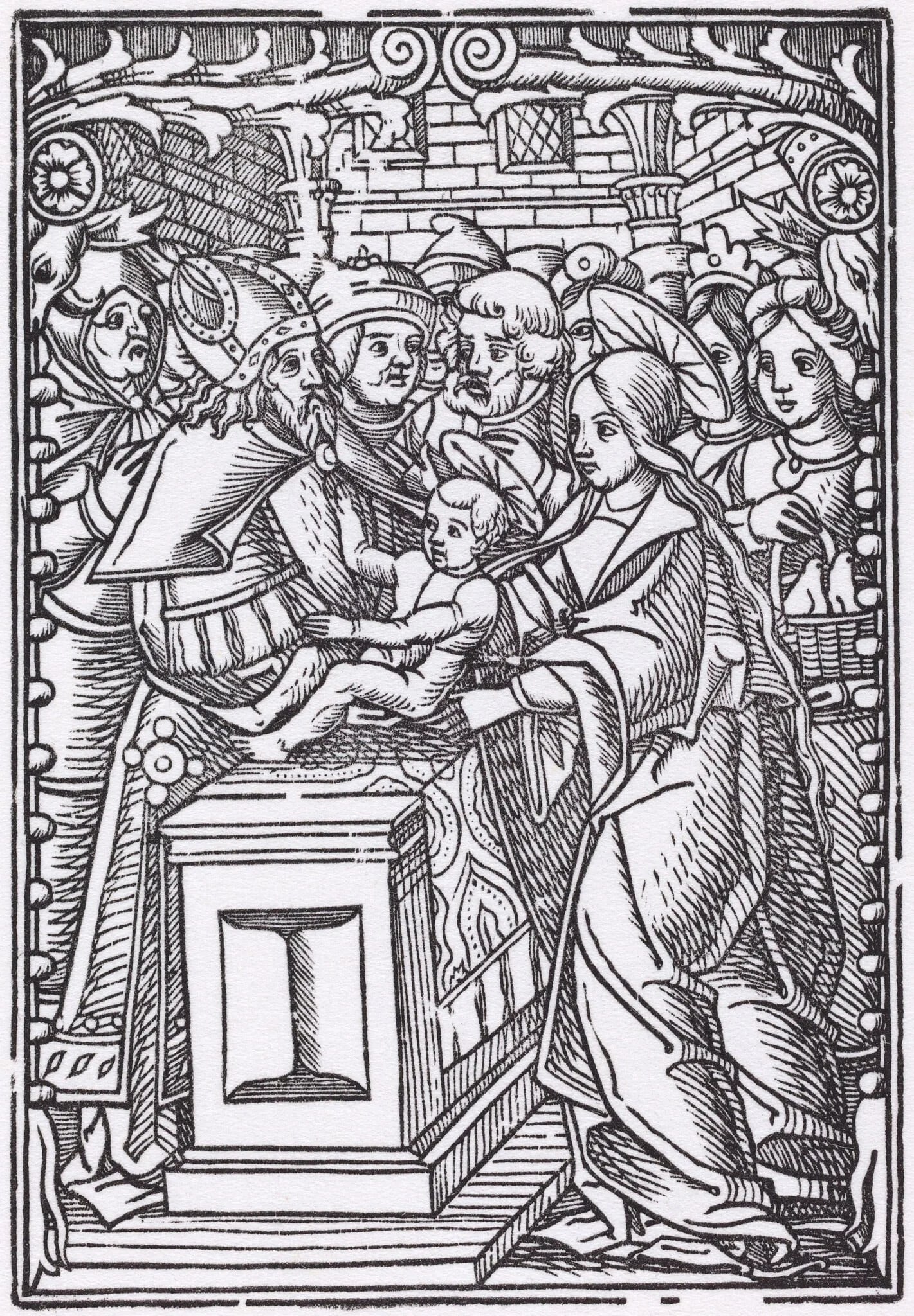 Presentation in the Temple, by French 16th Century, ink, 1550