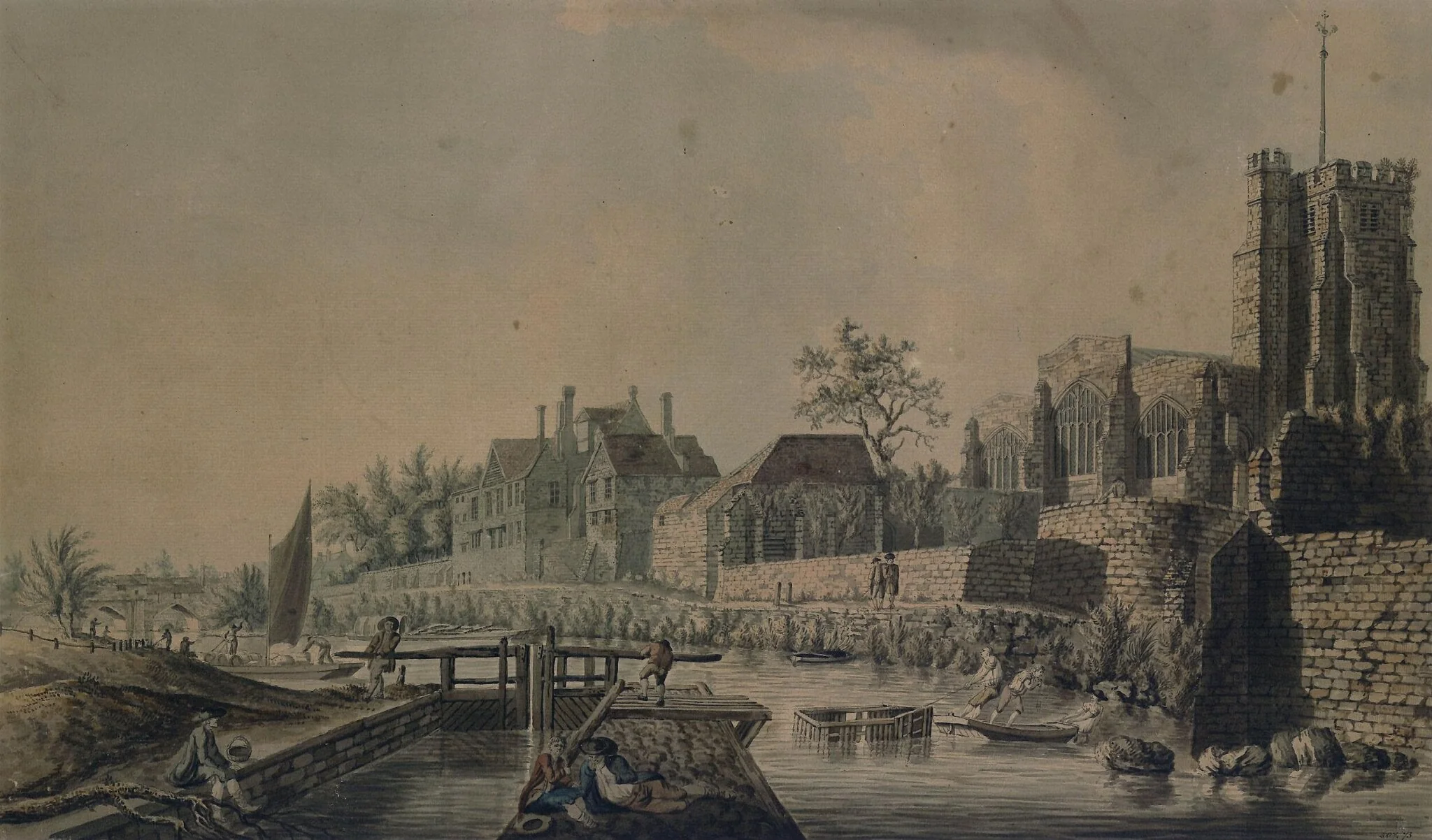 All Saints' Church and the Archbishop's Palace, Maidstone