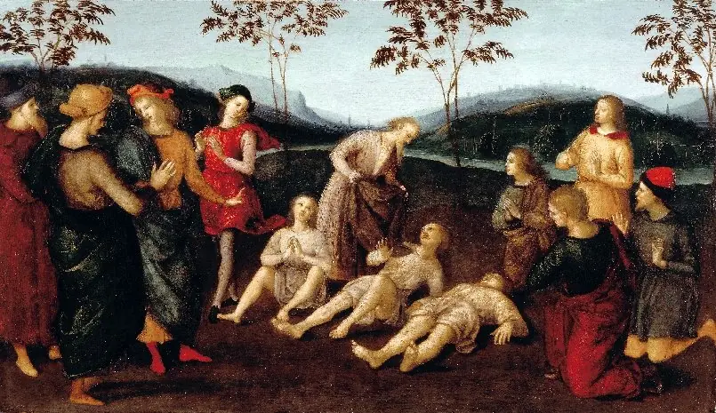 St. Eusebius Resurrecting Three People