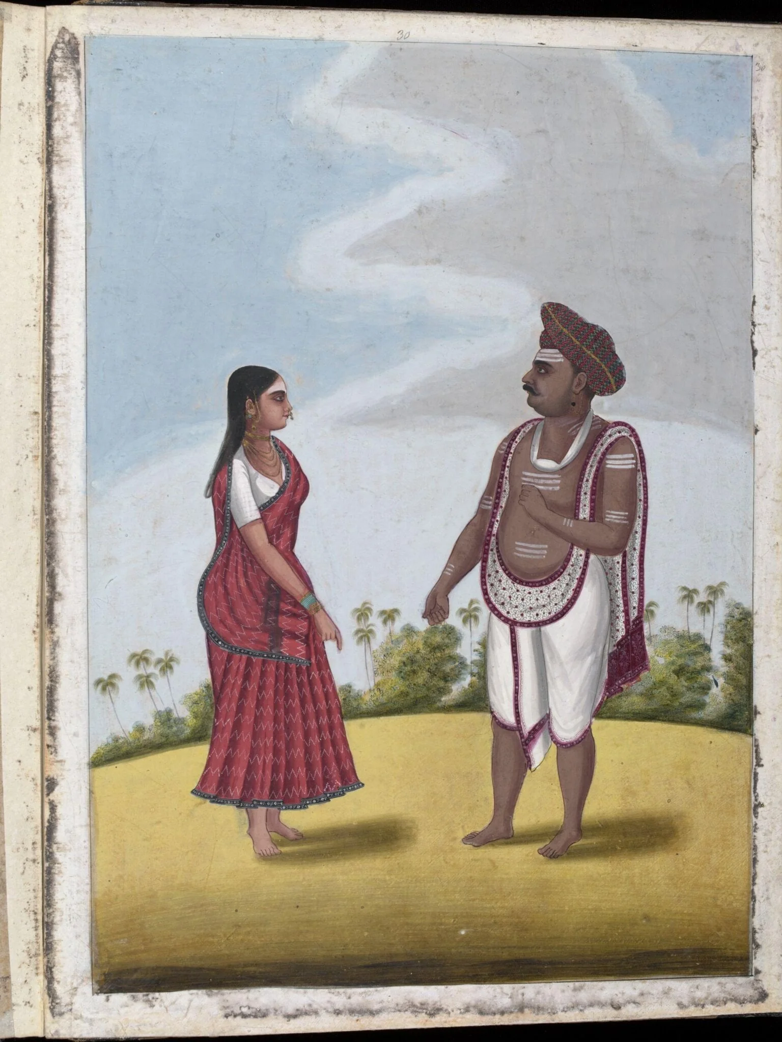 A Canarese couple, by Unknown, paint, 1805