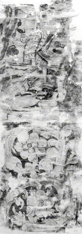 Man (possibly Actaeon) and a Hound Running (from Stodmarsh Court, Kent)