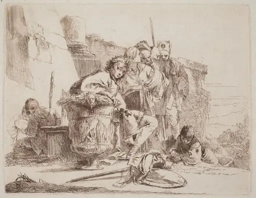 Seated Youth Leaning against an Urn