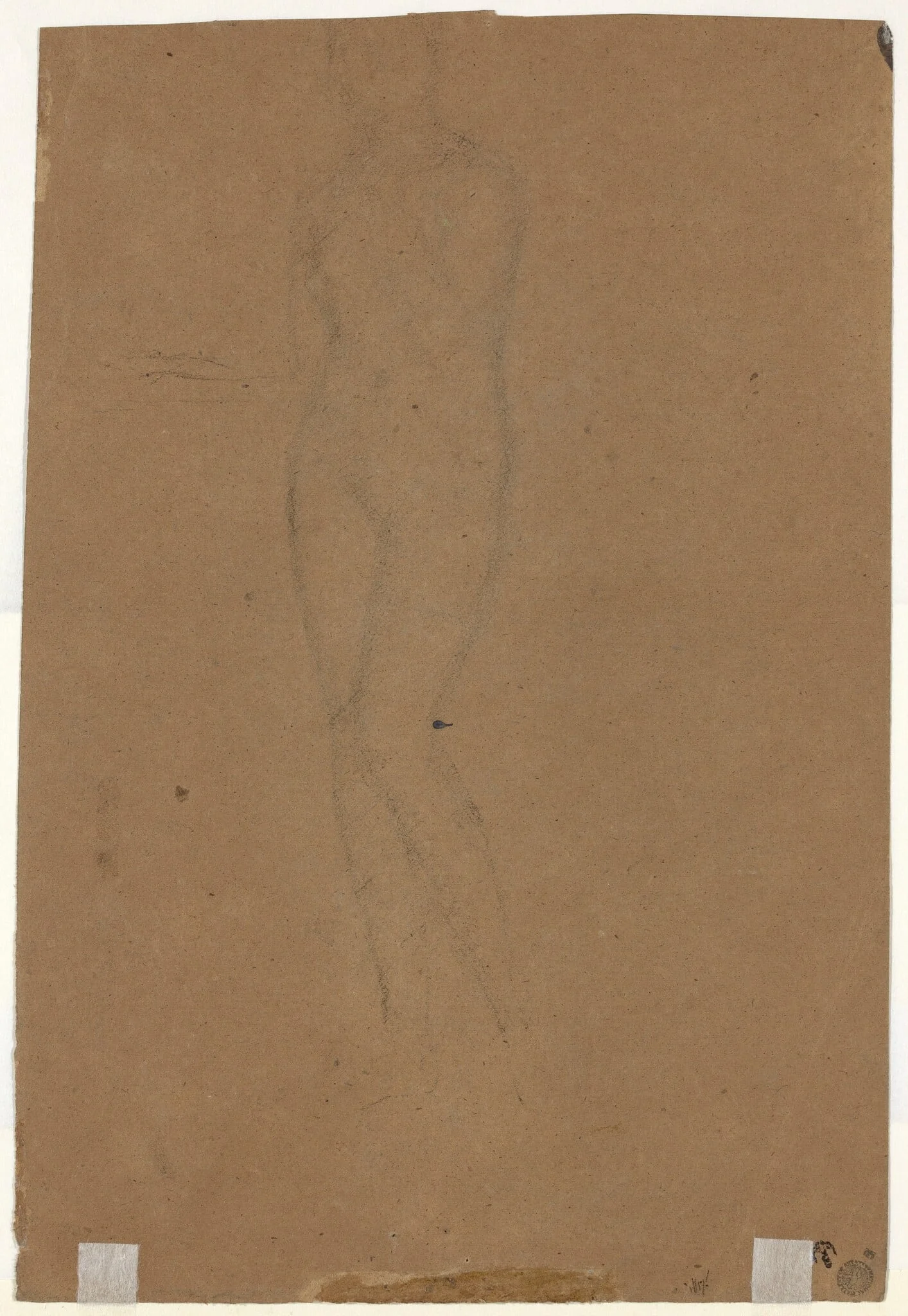 Standing Figure [verso], by James McNeill Whistler, chalk, 1872