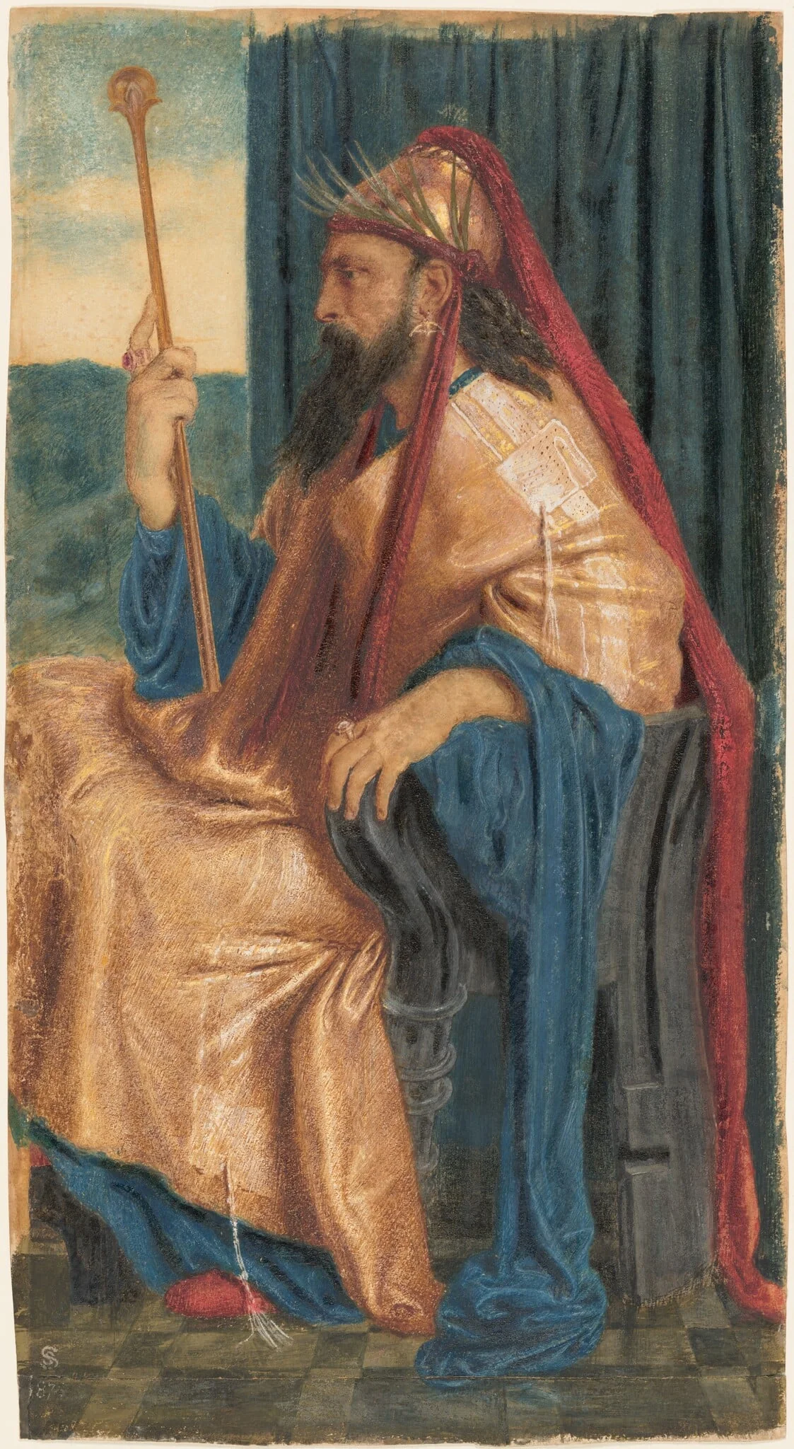 King Solomon, by Simeon Solomon, tempera, 1874