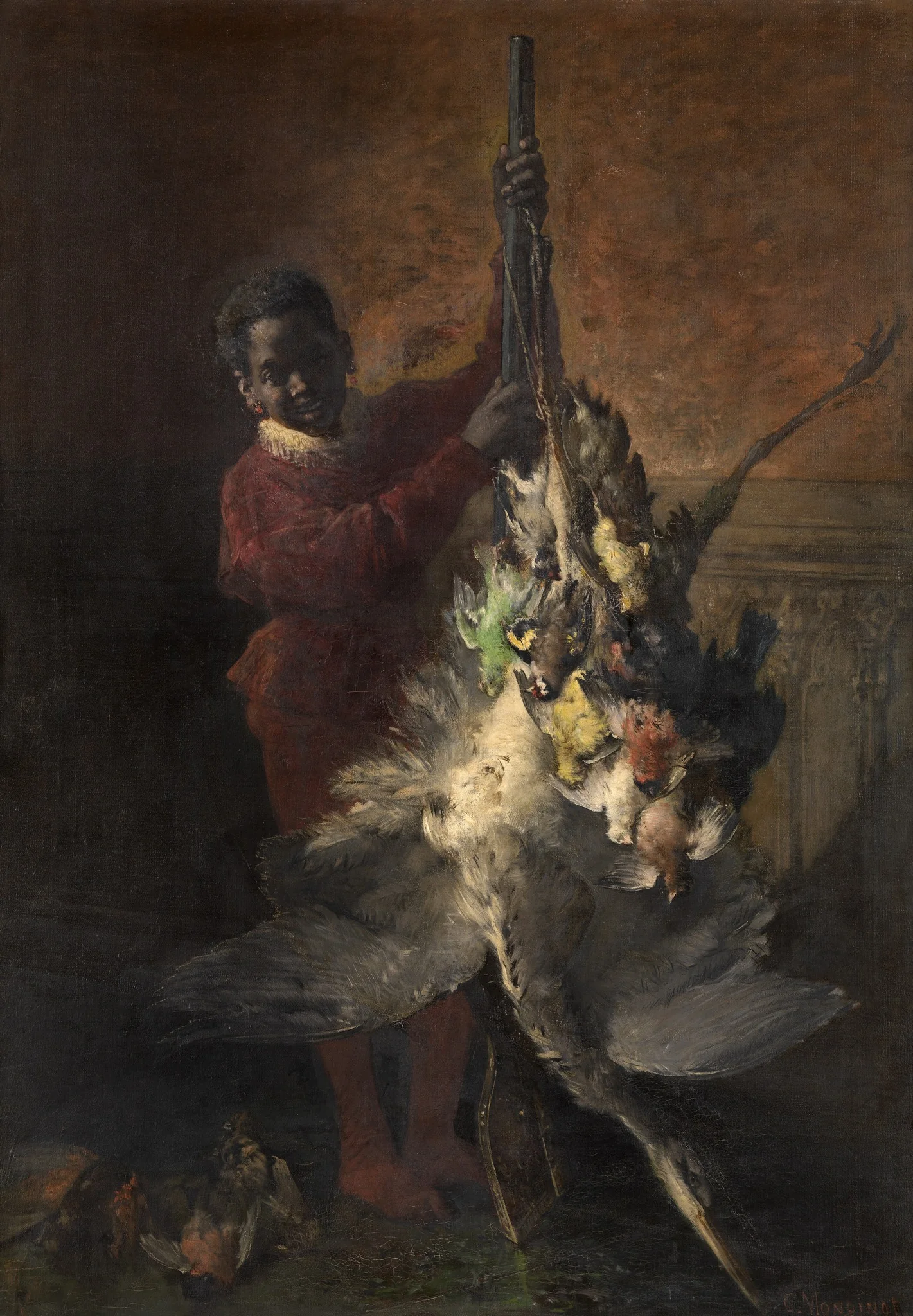 Hunting Trophy, by Charles Monginot, oil, 1872