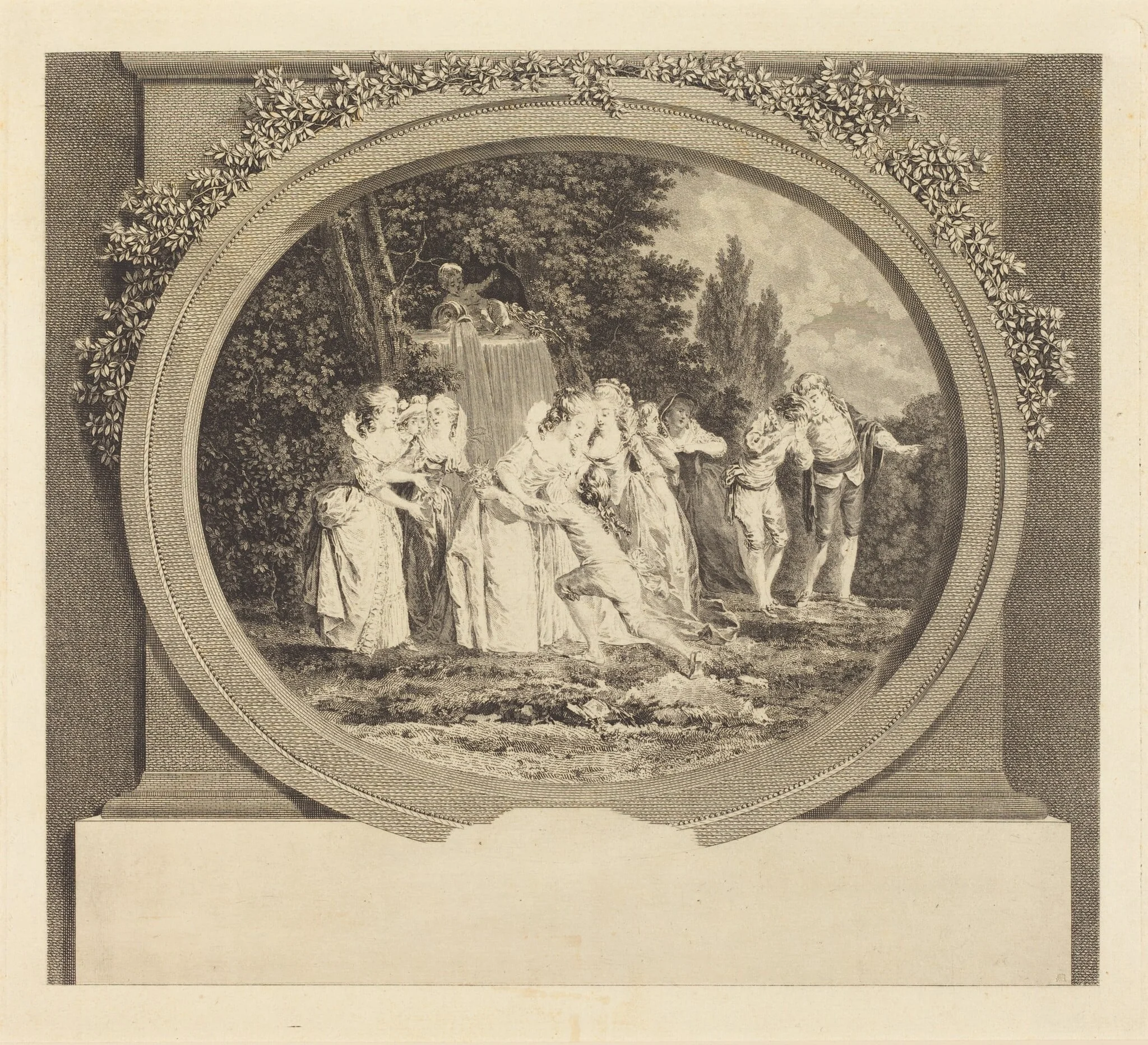 Les Voeux acceptees, by Nicolas Delaunay, ink, 1780