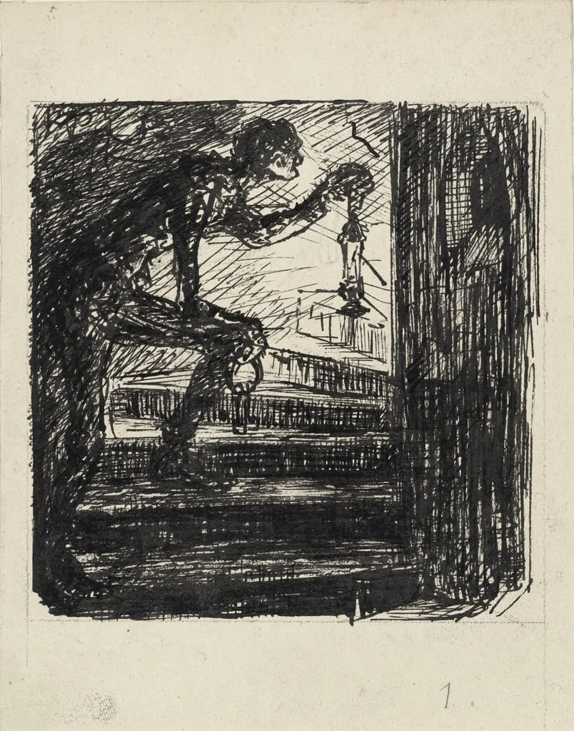 Untitled, by Alfred Kubin, graphite, 1927