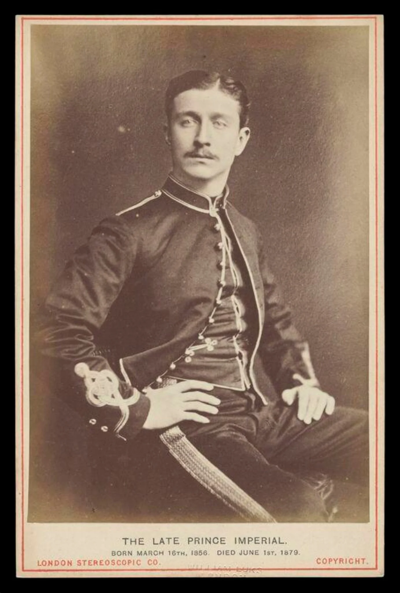The Late Prince Imperial (Napoléon Eugène Louis Jean Joseph Bonaparte; 16 March 1856 – 1 June 1879), by London Stereoscopic and Photographic Company, photographic, 1860