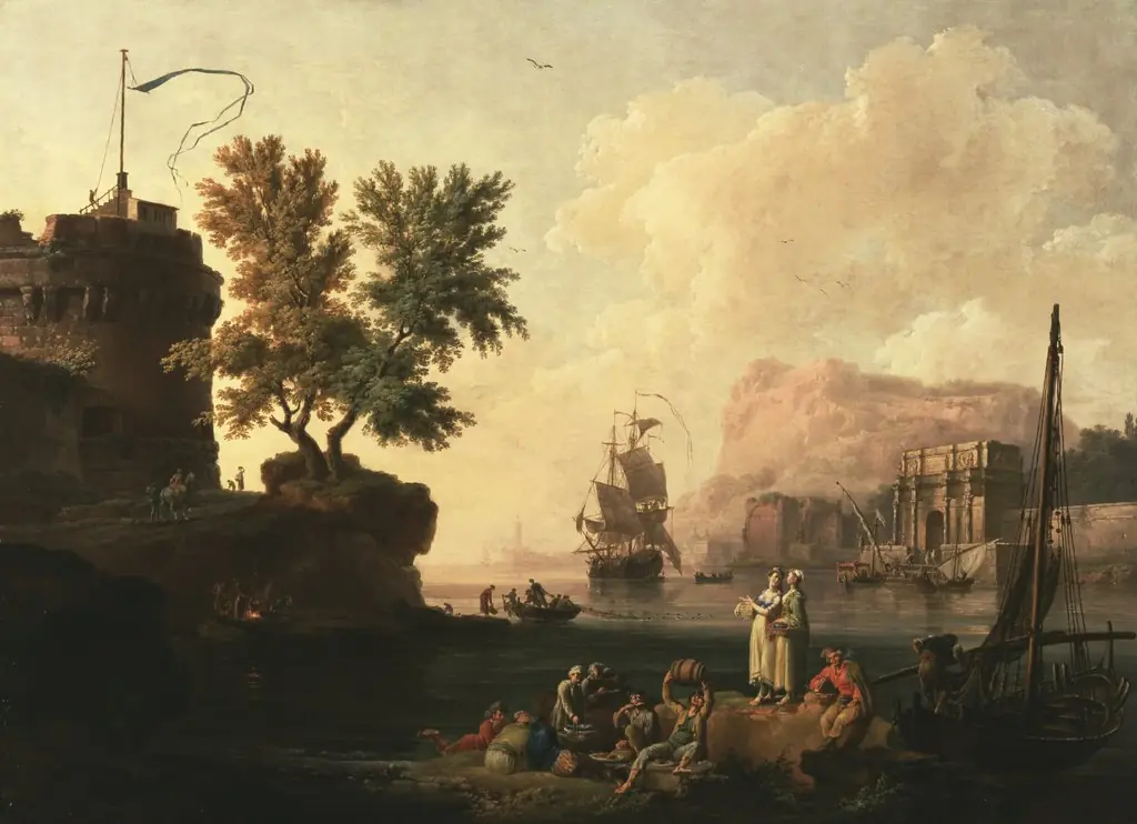 Mediterranean Harbor Scene