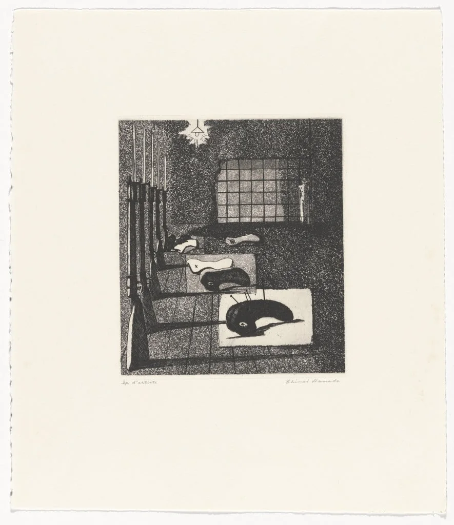 Untitled, by Chimei Hamada, ink, 1951