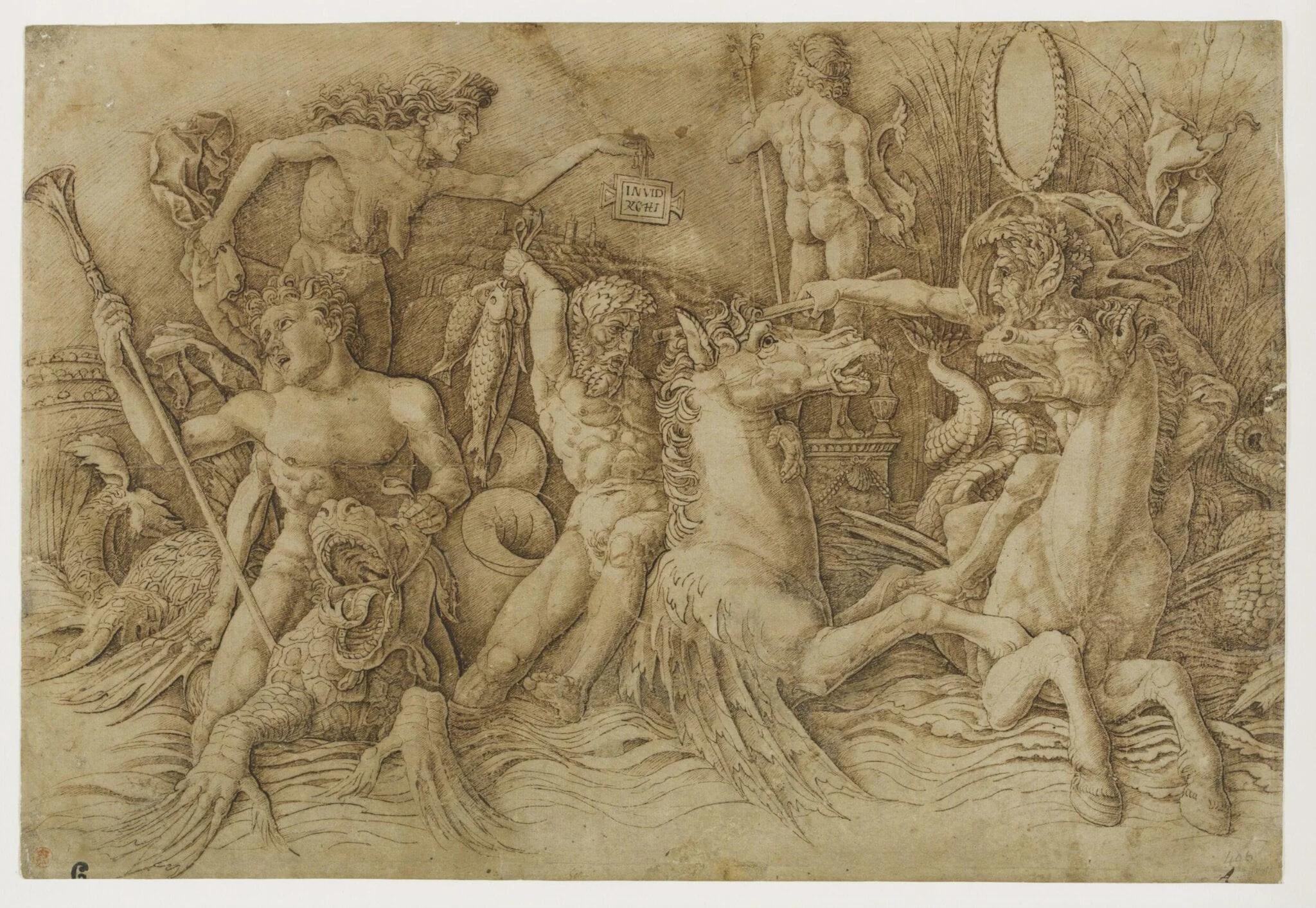 The battle of the sea gods, by Andrea Mantegna, 1475