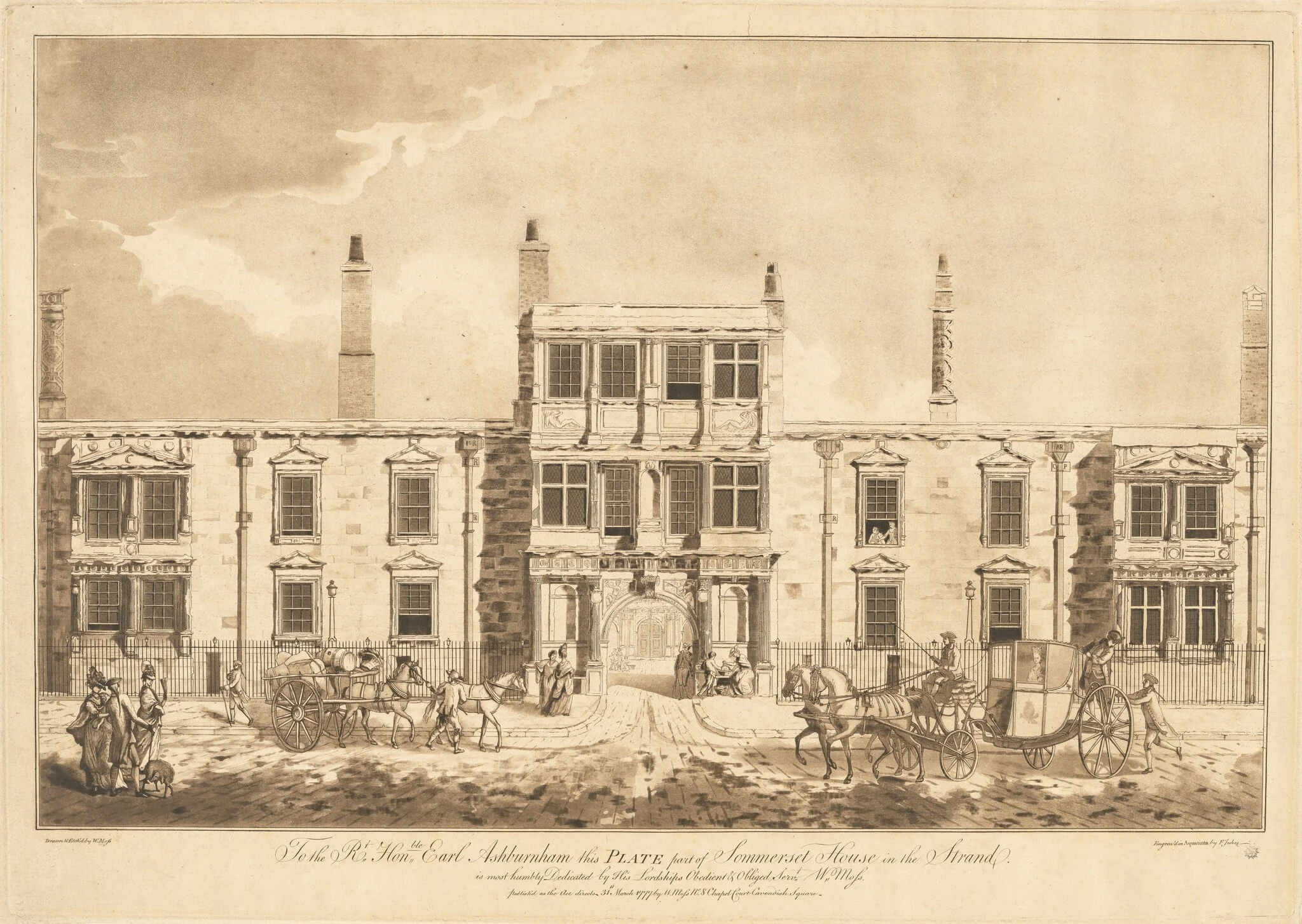 The North Front of Old Somerset House in the Strand