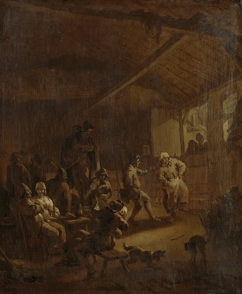 Peasants dancing in a bar