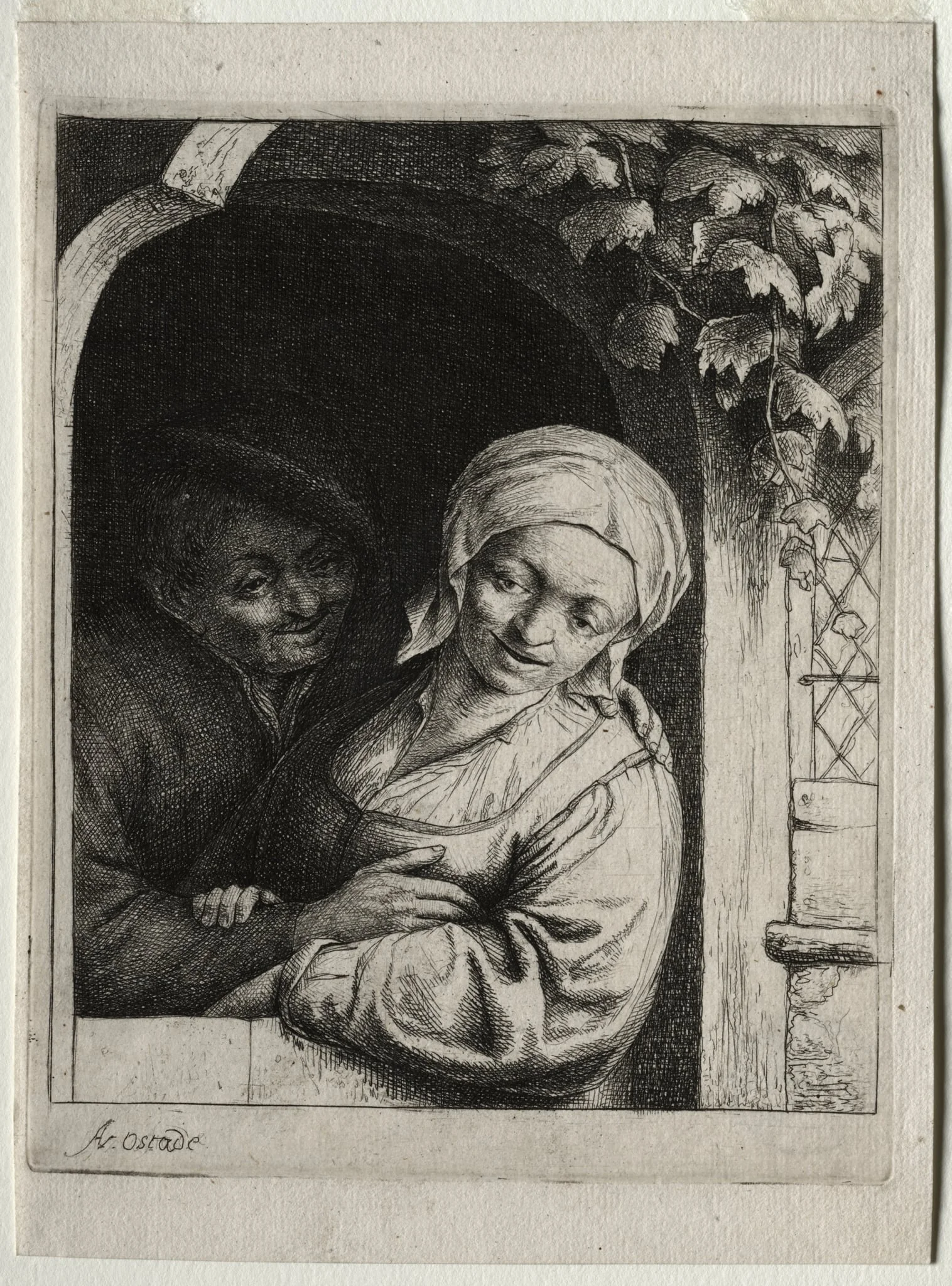 Rural Tenderness (Village Romance), by Adriaen van Ostade, 1652