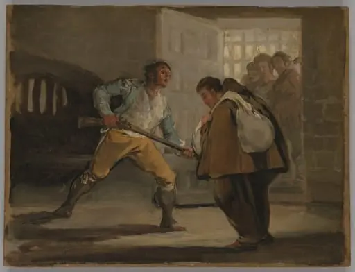 El Maragato Threatens Friar Pedro de Zaldivia with His Gun