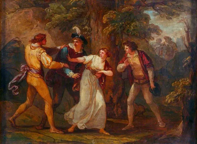 Sketch for 'The Two Gentlemen of Verona' (Act II, Scene 3 of the play by William Shakespeare)