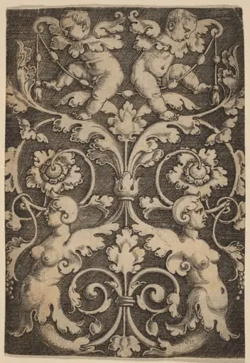 Upright Ornament with Two Sirens