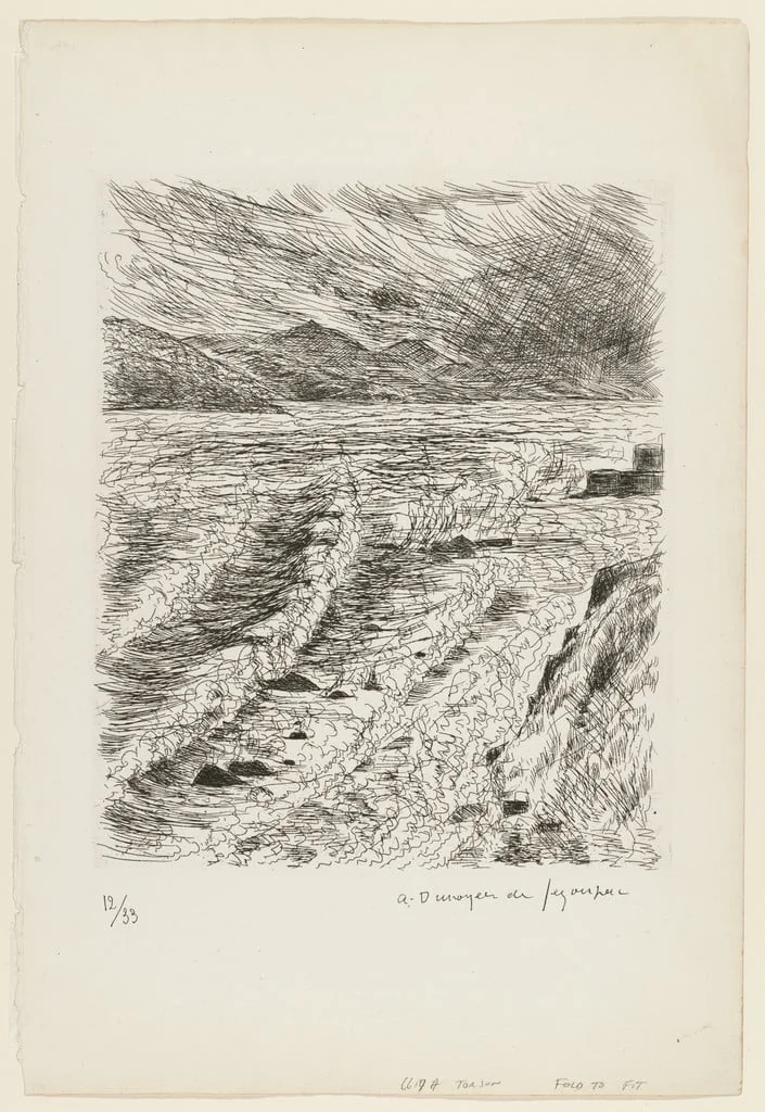 Untitled, by André Dunoyer de Segonzac, ink, 1933