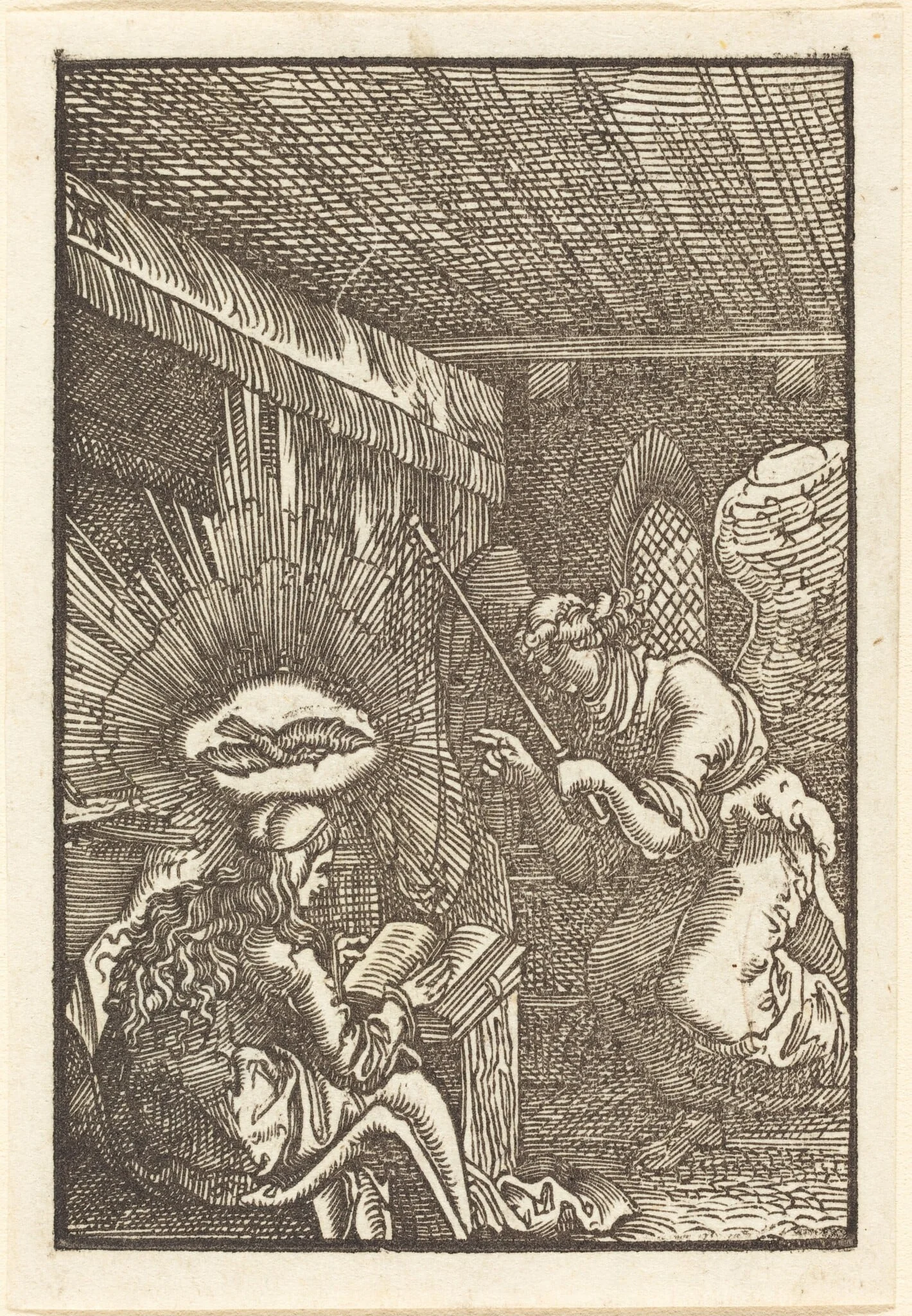 The Annunciation, by Albrecht Altdorfer, ink, 1513
