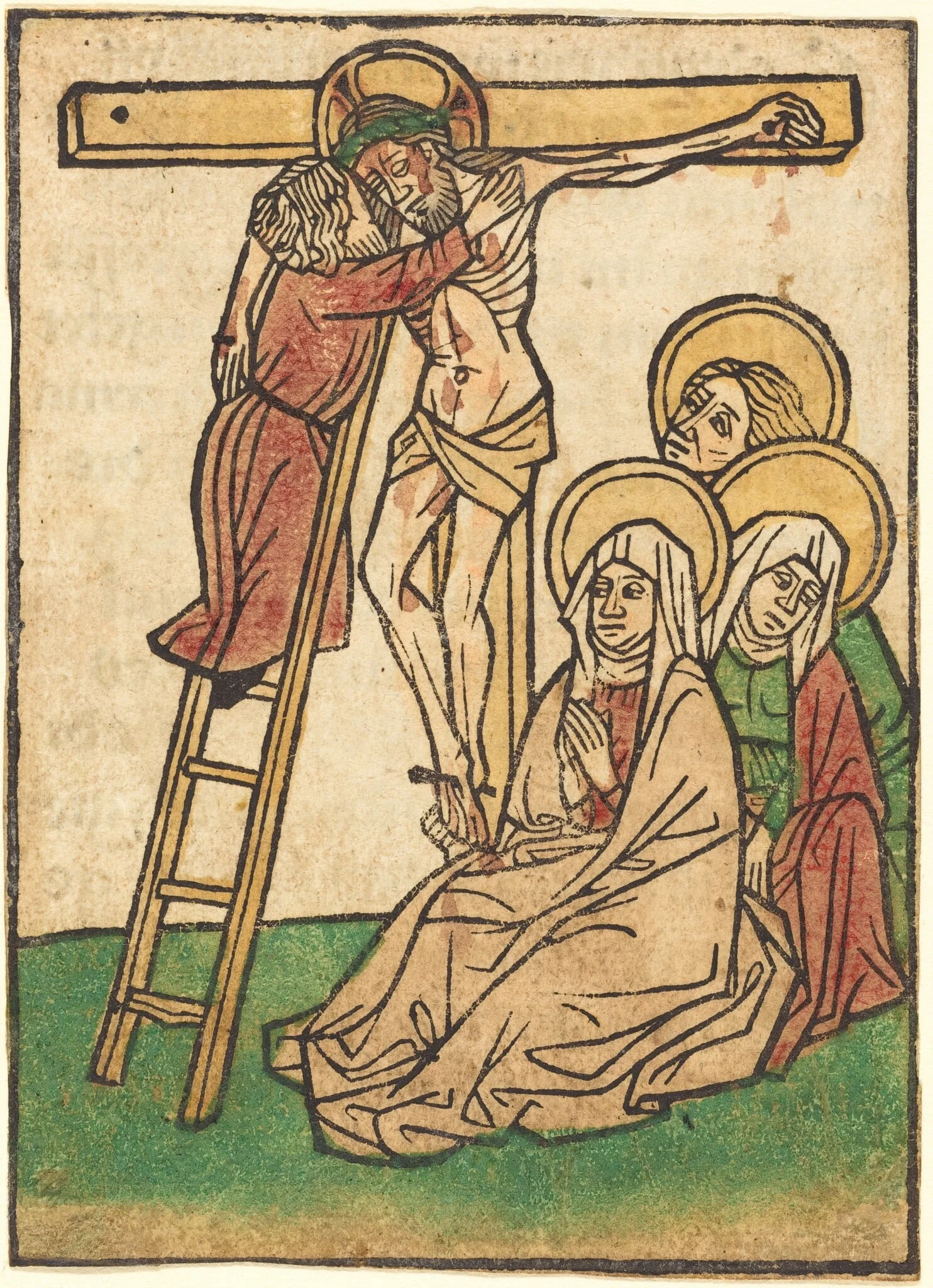 The Descent from the Cross, by Ludwig of Ulm, ink, 1450