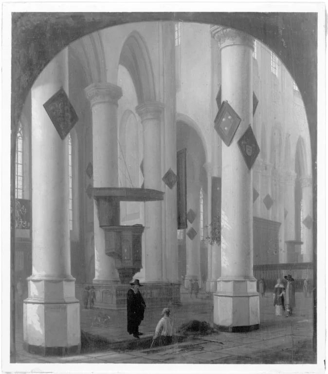 Inneres der Nieuwe Kerk in Delft, by Hendrick Cornelisz. van Vliet, unspecified, 1656