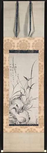 Rock, Bamboo, and Orchids
