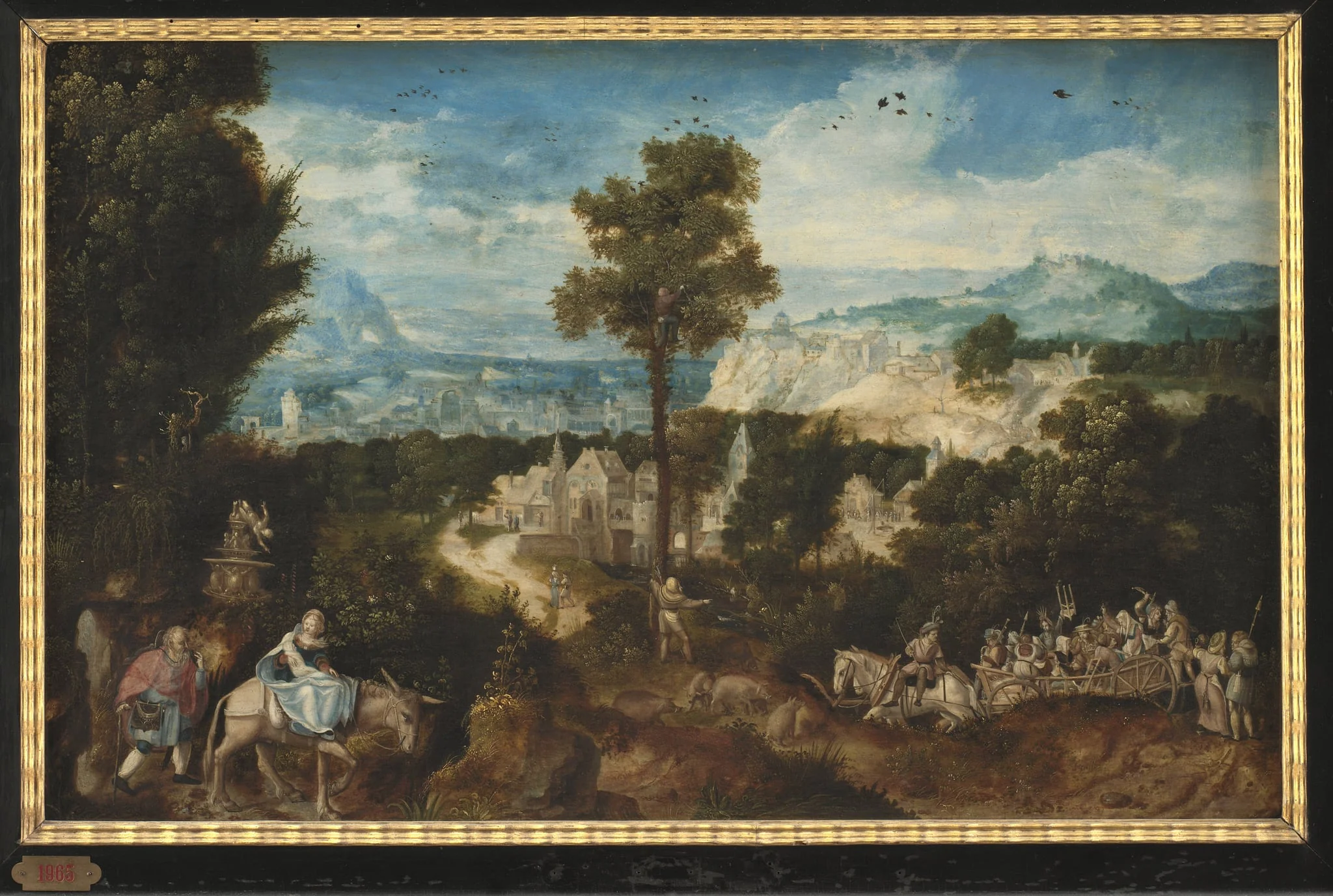 Landscape with the Flight into Egypt, by Unknown, unspecified, 1450