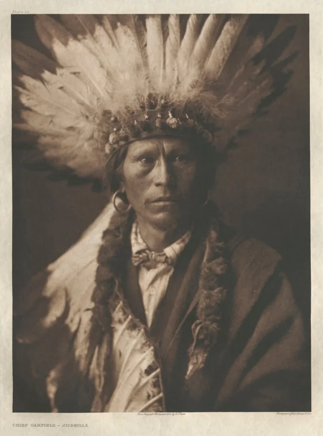 Portfolio I, Plate 21:  Chief Garfield-Jicarilla, by Edward S. Curtis, 1904