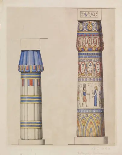 Temple of Luqsor  B.C.1490  Lateral Column Temple of Karnak  B.C.1490