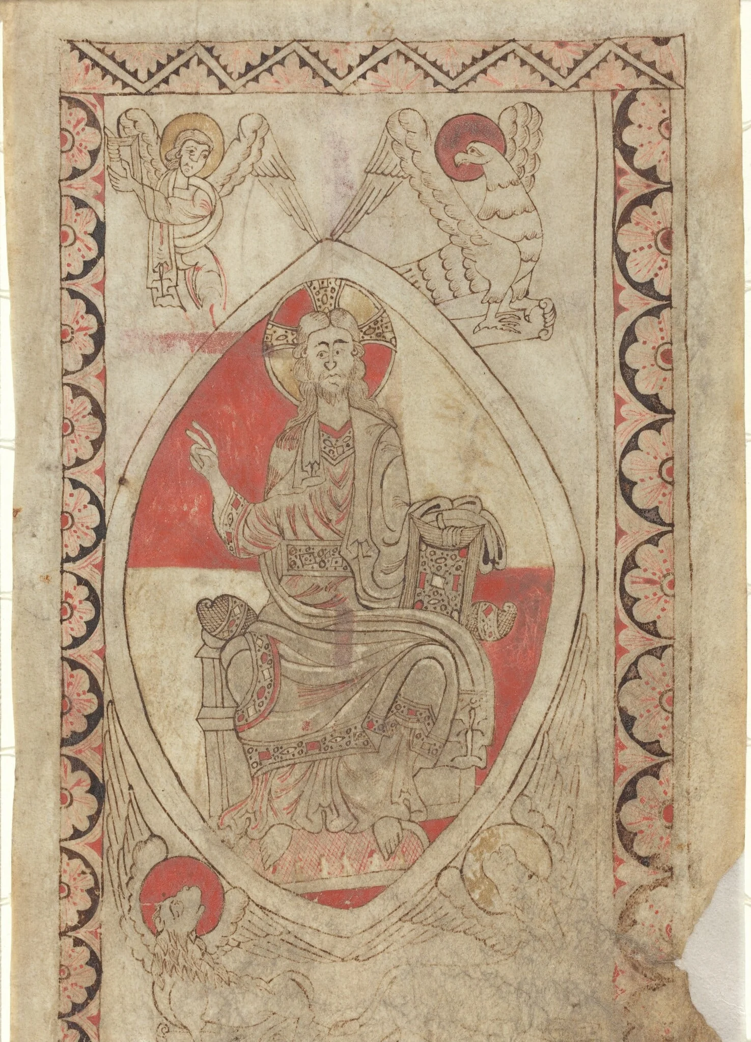 Christ in Majesty [recto], by French 12th Century, 1101