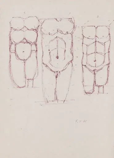 Torso-Τρεις μελέτες για γλυπτό || Πορτραίτο