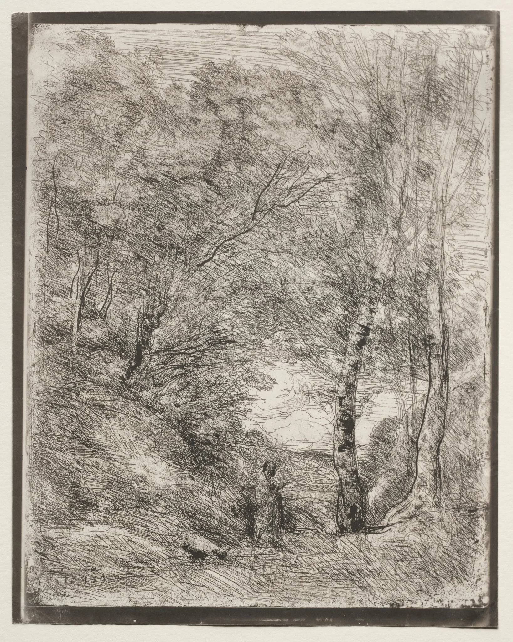 The Gardens of Horace, by Jean Baptiste Camille Corot, 1855