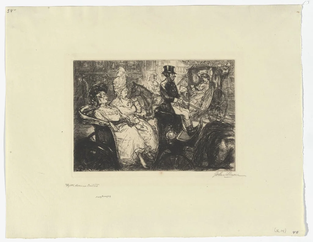 Untitled, by John Sloan, ink, 1905