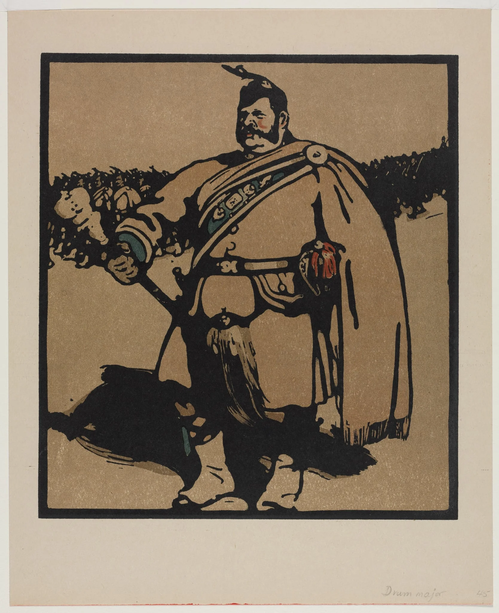 London Types: The Drum Major, by William Nicholson, 1898
