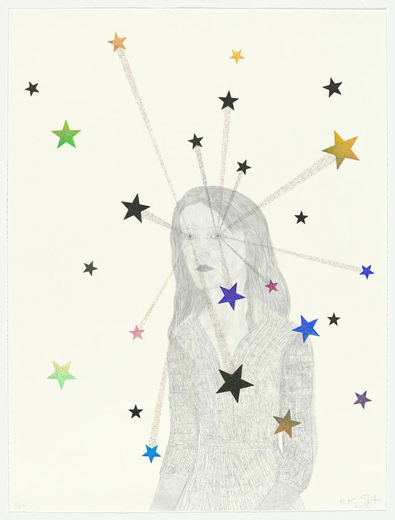 Untitled, by Kiki Smith, oil, 2018