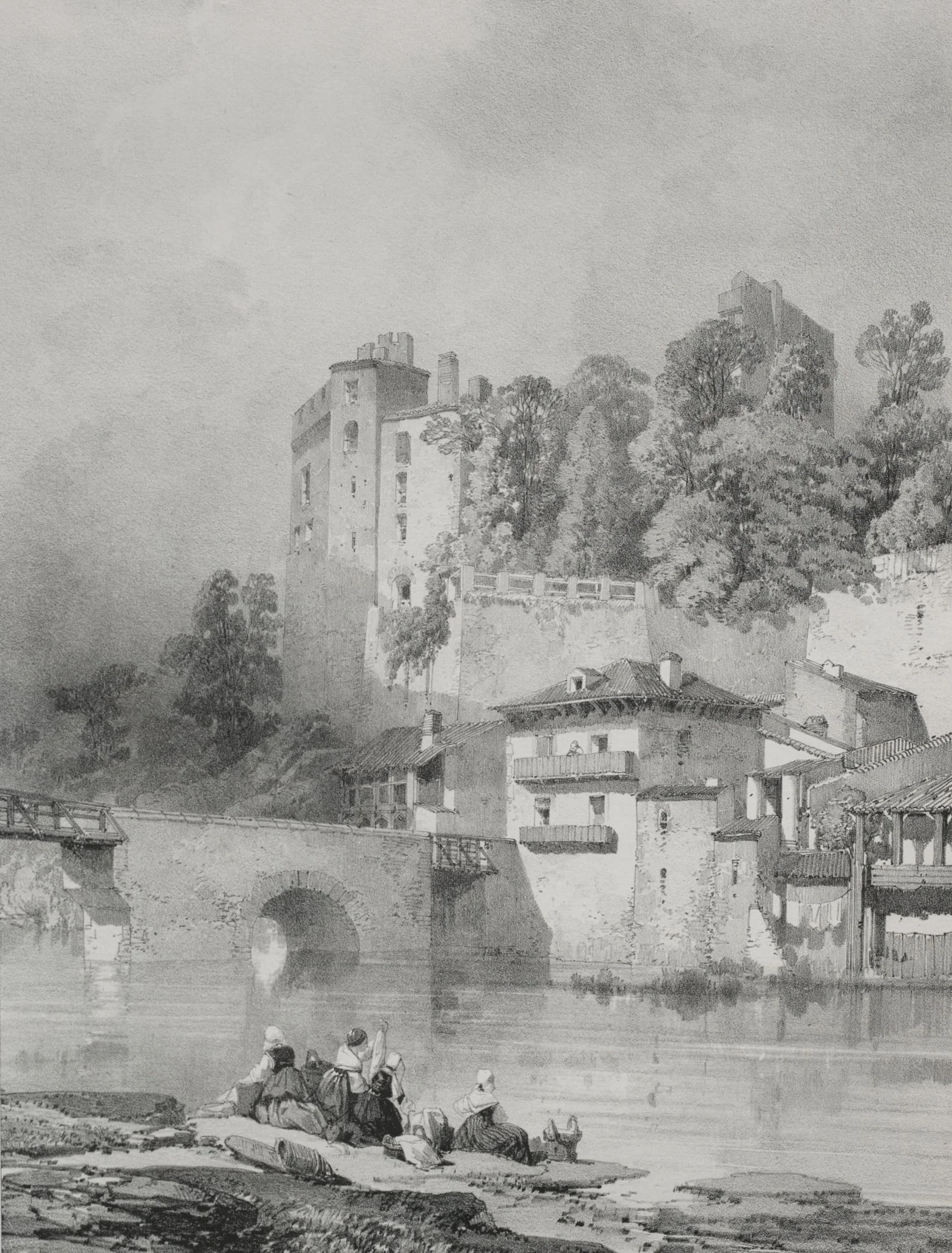 Voyages pittoresques et romantiques dans l'ancienne France.  Bretagne:  Chateau de Clisson