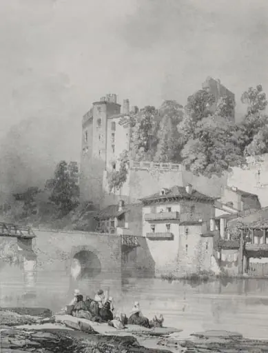 Voyages pittoresques et romantiques dans l'ancienne France.  Bretagne:  Chateau de Clisson