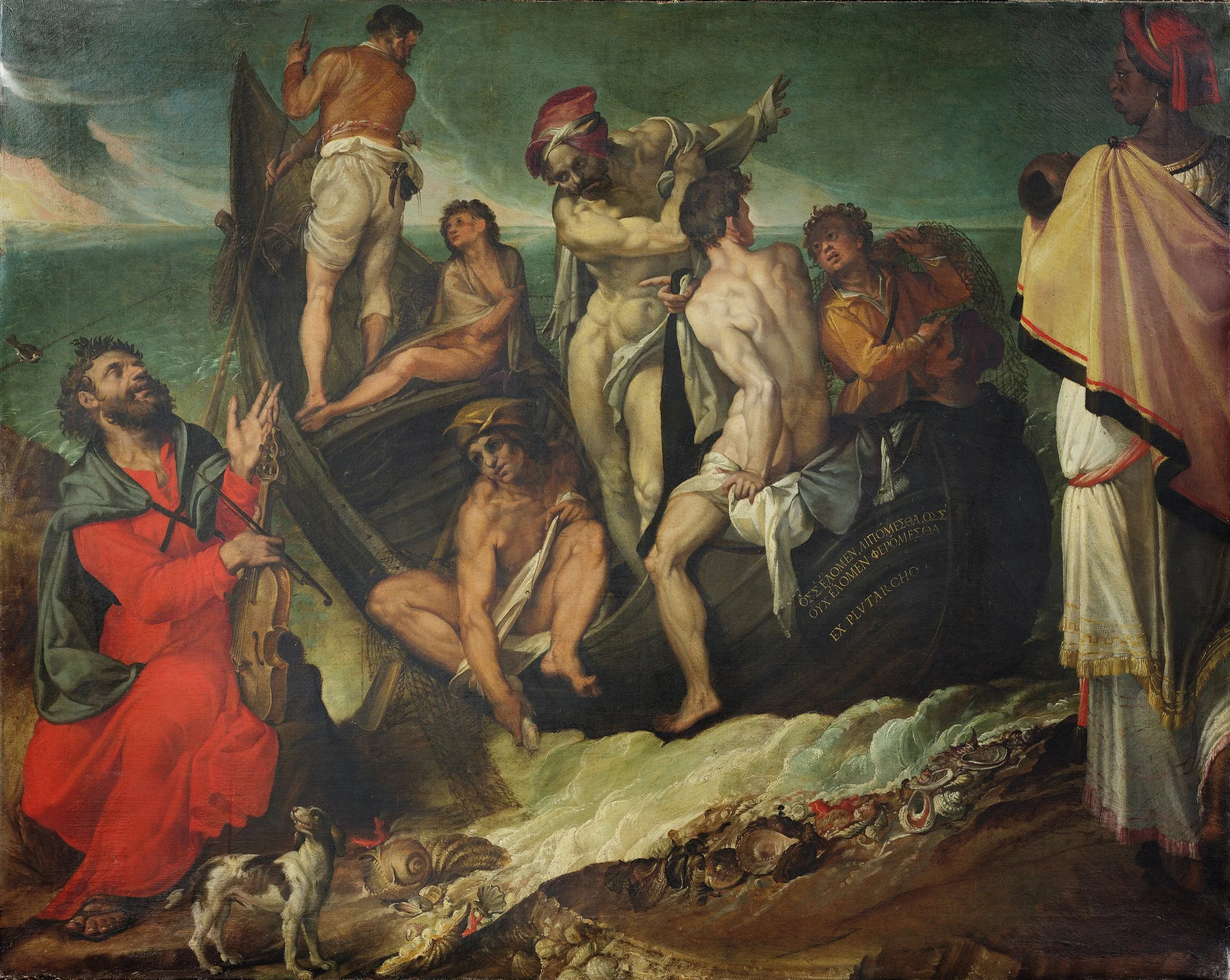 Homer’s Riddle, by Bartolomeo Passarotti, oil, 1575