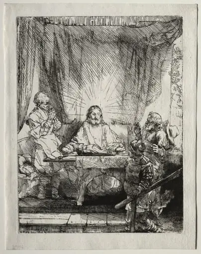 Christ at Emmaus: The Larger Plate