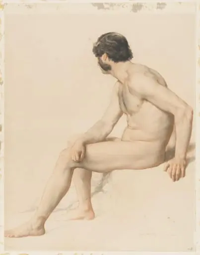 Seated Male Nude