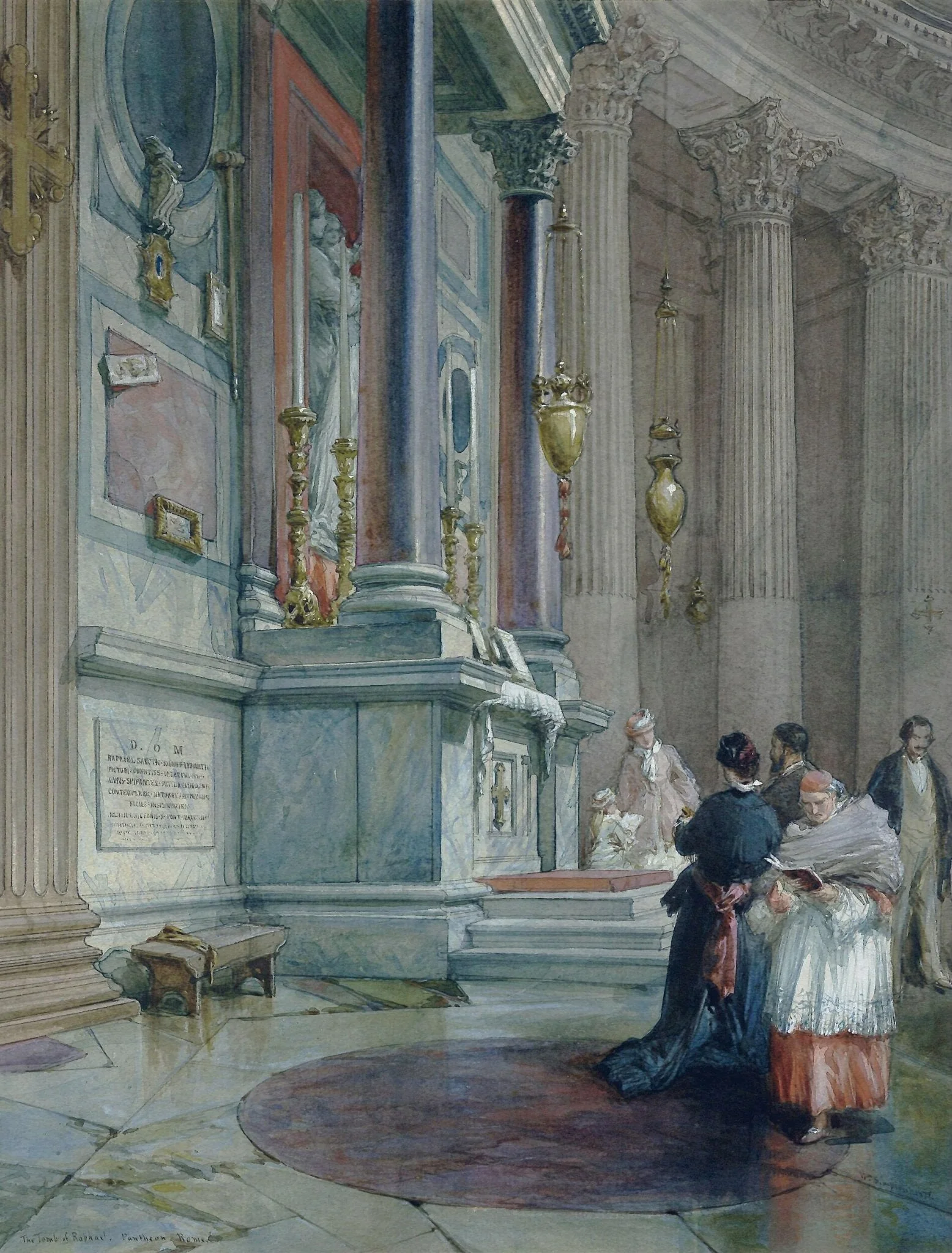 The Tomb of Raphael in the Pantheon, Rome