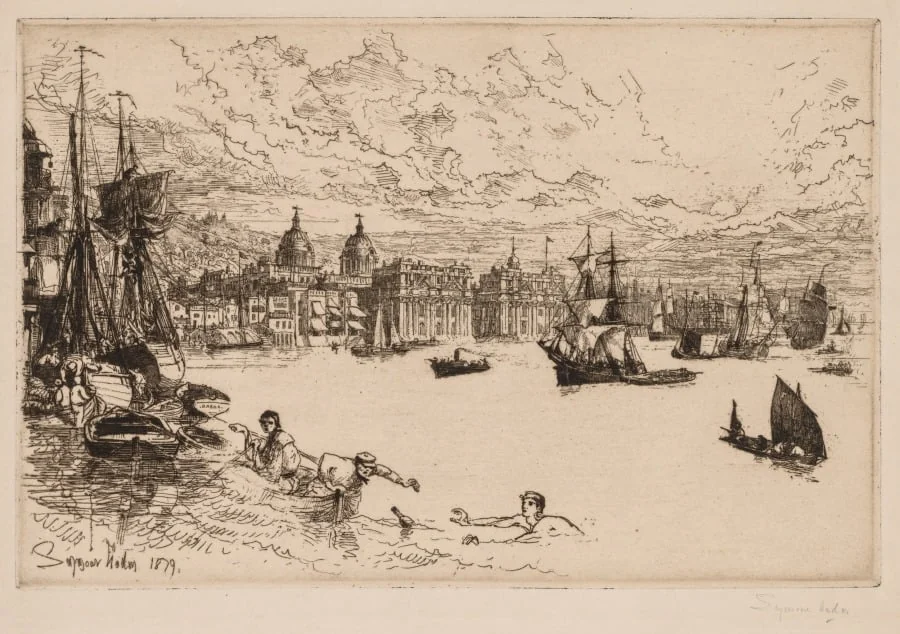 Greenwich, by Francis Seymour Haden, 1879