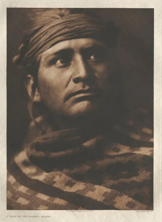 Portfolio I, Plate 26: A Chief of the Desert-Navaho, by Edward S. Curtis, 1904
