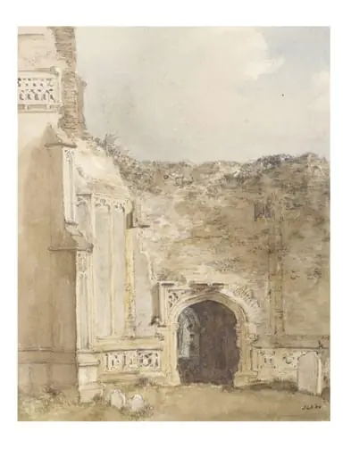 East Bergholt Church: north archway of the ruined tower