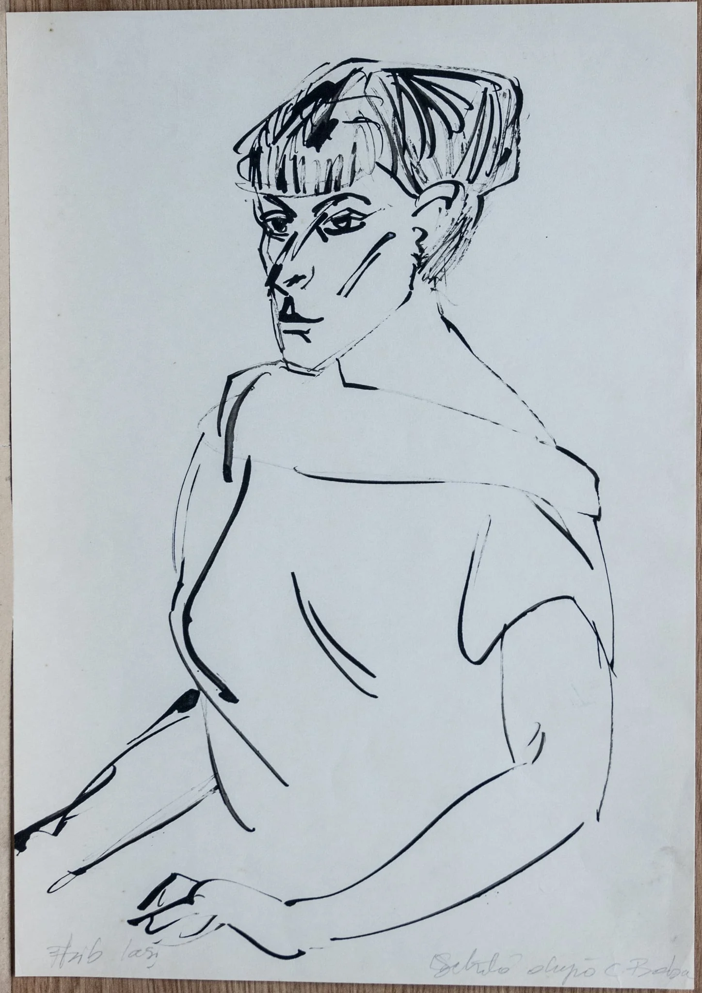 Schiță după C. Baba, by Teodor Hrib, 1950